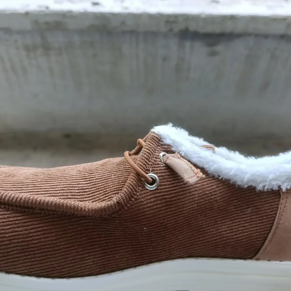 Fluffy Flat Slip On Shoes Booties - Picture 3 of 4